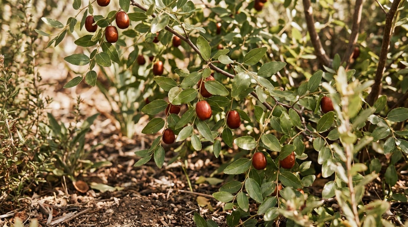 Chinese Jujube growing in a garden