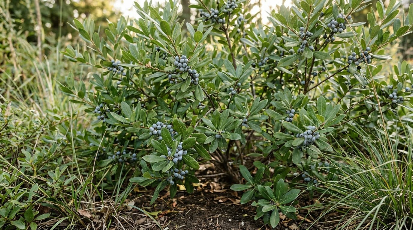 Northern Bayberry growing in a garden