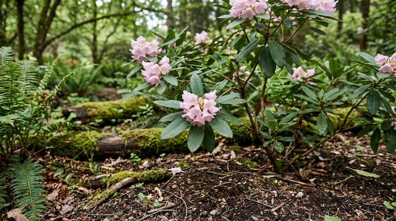Rhododendron growing in a garden