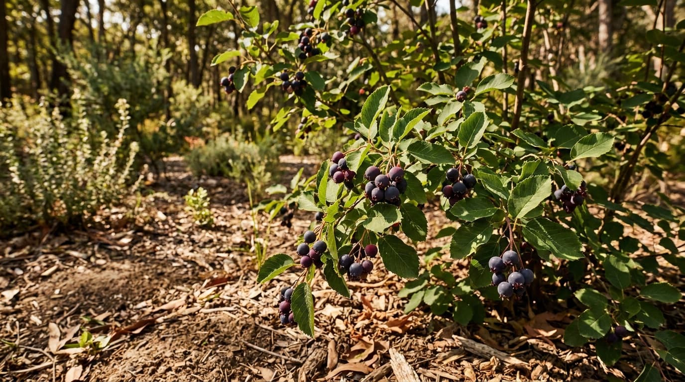 Saskatoon Serviceberry growing in a garden