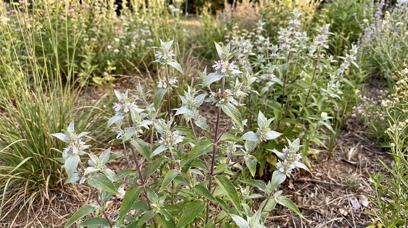 Short-toothed Mountain Mint growing in a garden