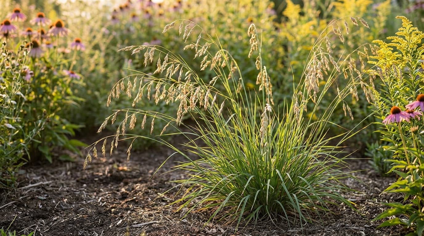 Sideoats Grama growing in a garden