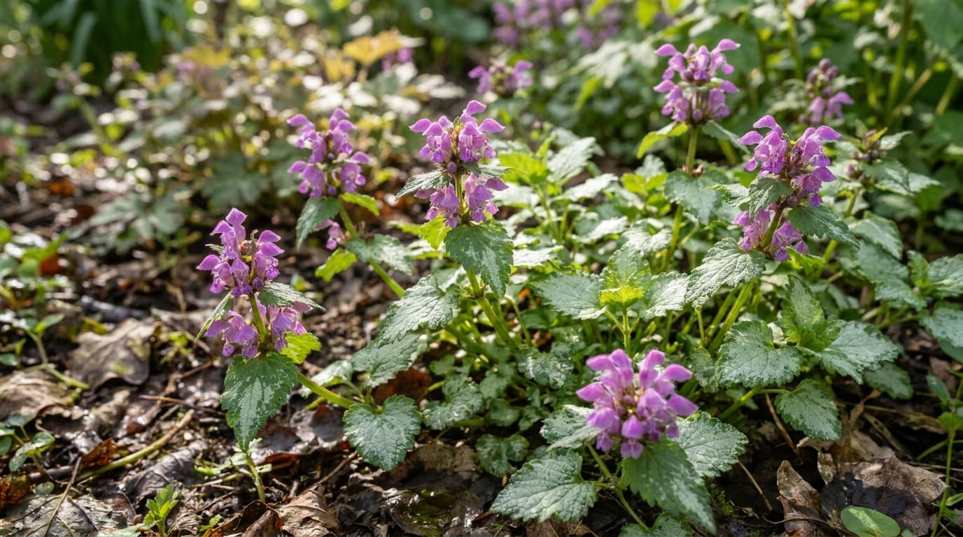 Spotted Deadnettle growing in a garden