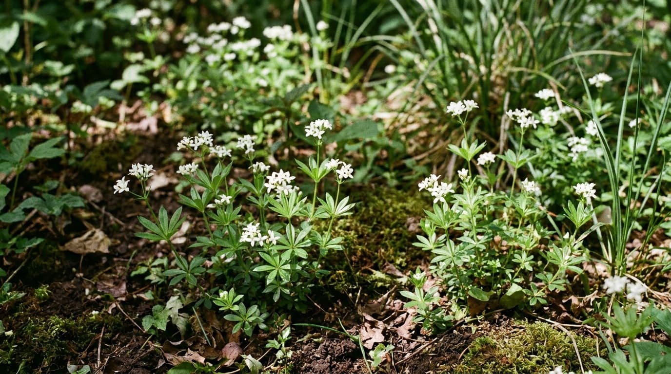 Sweet Woodruff growing in a garden