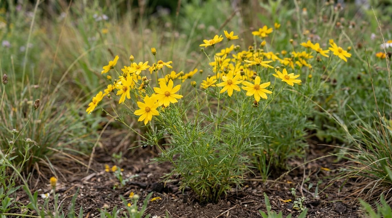 Threadleaf Coreopsis growing in a garden