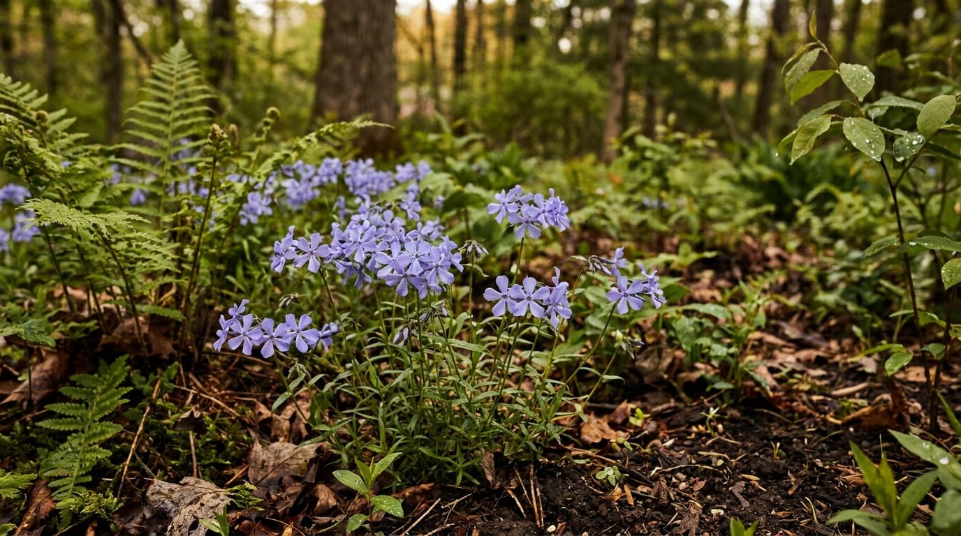 Woodland Phlox growing in a garden