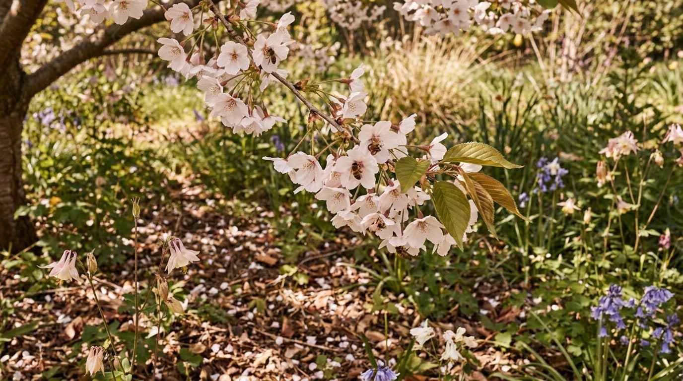 Yoshino Cherry growing in a garden