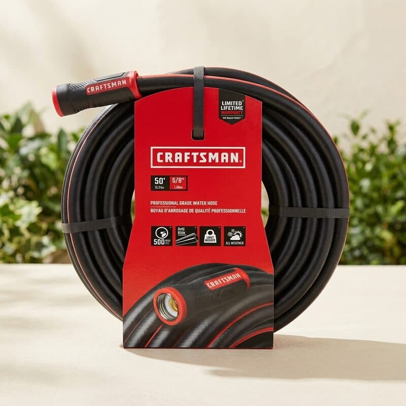 Craftsman Heavy-Duty Rubber Garden Hose, 5/8 in. x 50 ft.