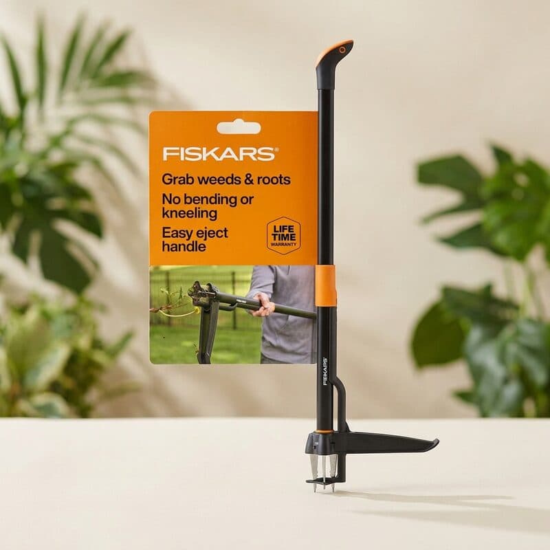 Fiskars Deluxe Stand-Up Weeder (4-Claw, Model 1023084)